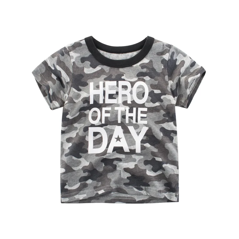 

Orangemom 2019 children's t shirt for boys summer short sleeve t-shirt mother kids Camouflage pure cotton teenage clothes