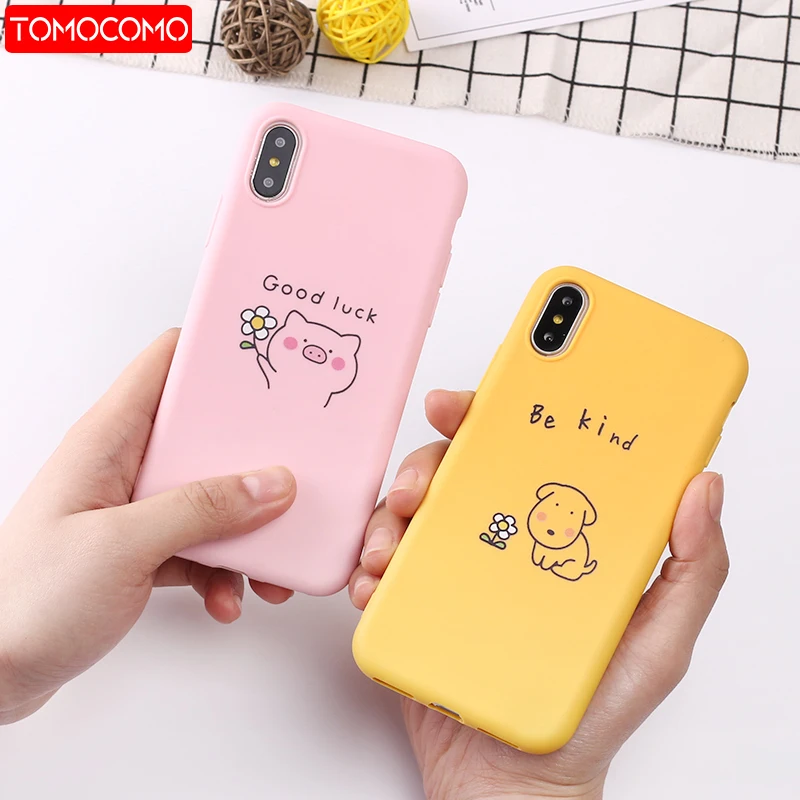 

Cute Cartoon Cat Dog Corgi Puppy Piggy Quote Soft Matte Phone Case Fundas For iPhone 11 Pro 7Plus 7 6Plus 6 6S 8 8Plus X XS Max