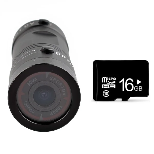 F9 Full HD 1080P 3MP AIV мини видеокамера маленькая алюминиевая Спортивная экшн-камера DV DVR Спортивная Экстремальная спортивная видеокамера - Цвет: with 16G TF Card