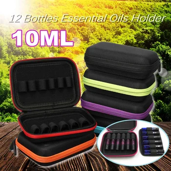 

12 Bottles 10ml Essential Oils Box Storage Bag Organizer Cosmetics Aromatherapy Holder Container Portable Travel Carrying Case