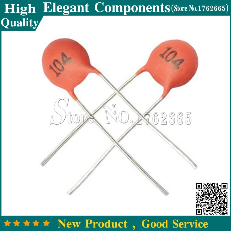 100PCS 50V 104PF 50 V / 104 PF Ceramics capacitor DIP 104PF/50V Ceramic