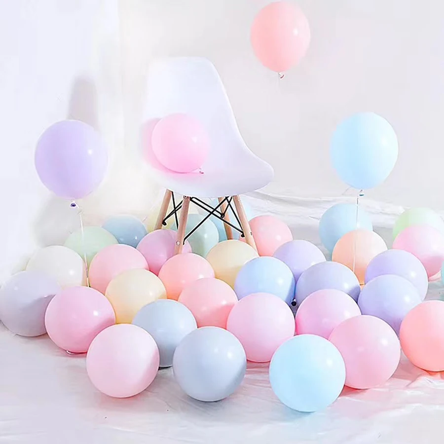 

Birthday Party Wedding Decoration Arrange Latex Air balloons Macaron Balloon 100Pcs/set Wedding Round Solid Color ballon Adult