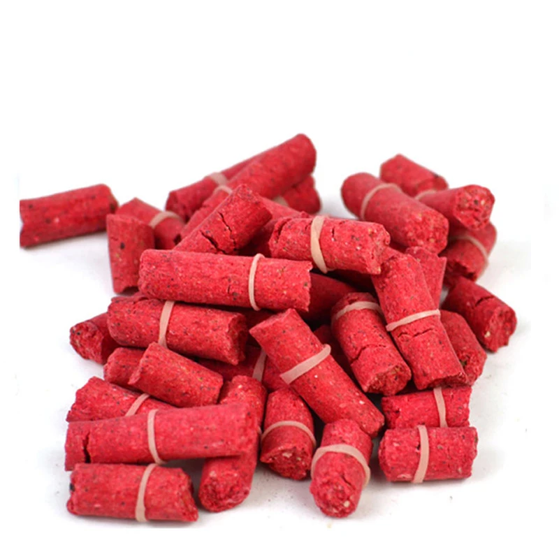 

[2 Bags] Fishing Pellet Bait for Carp / Grass Carp / Pan Fish Blue Gill Sunfish Crappie Fishing Blood Worm Flavor and More
