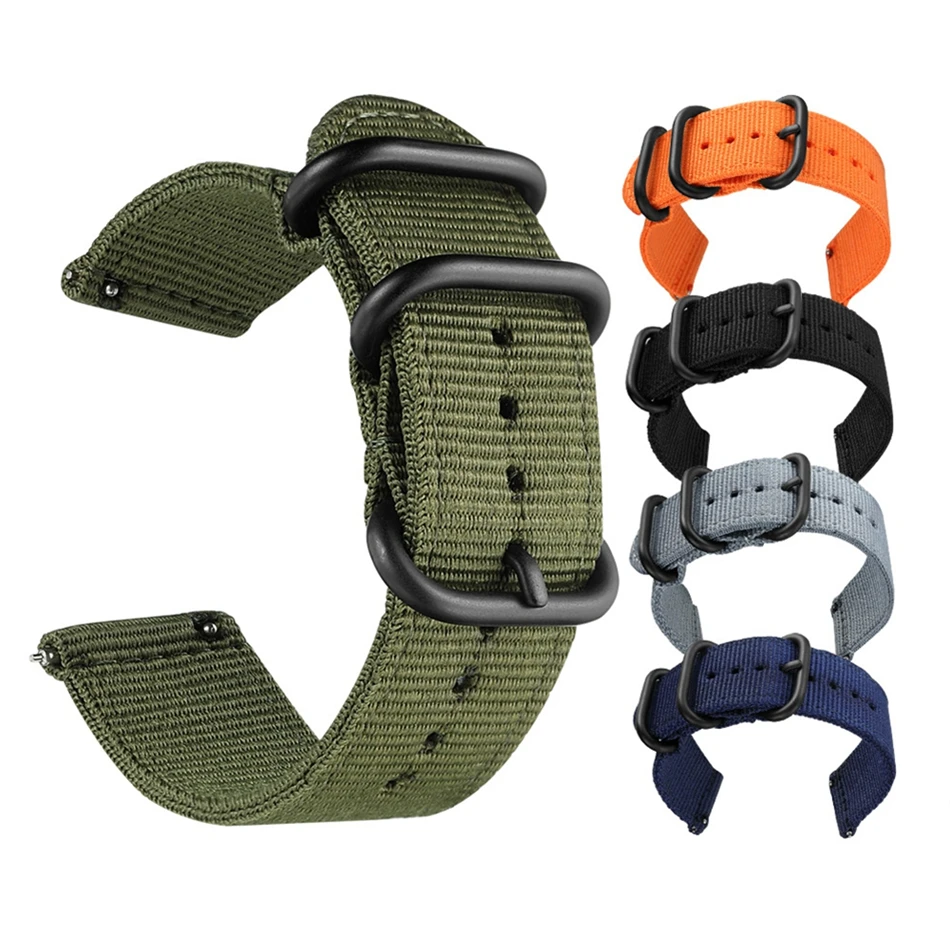 Canvas Nylon Wristband Strap For Xiaomi Amazfit Stratos 2 Pace Straps For Amazfit Bip Watch band For Samsung Gear S3 S2 Bracelet09