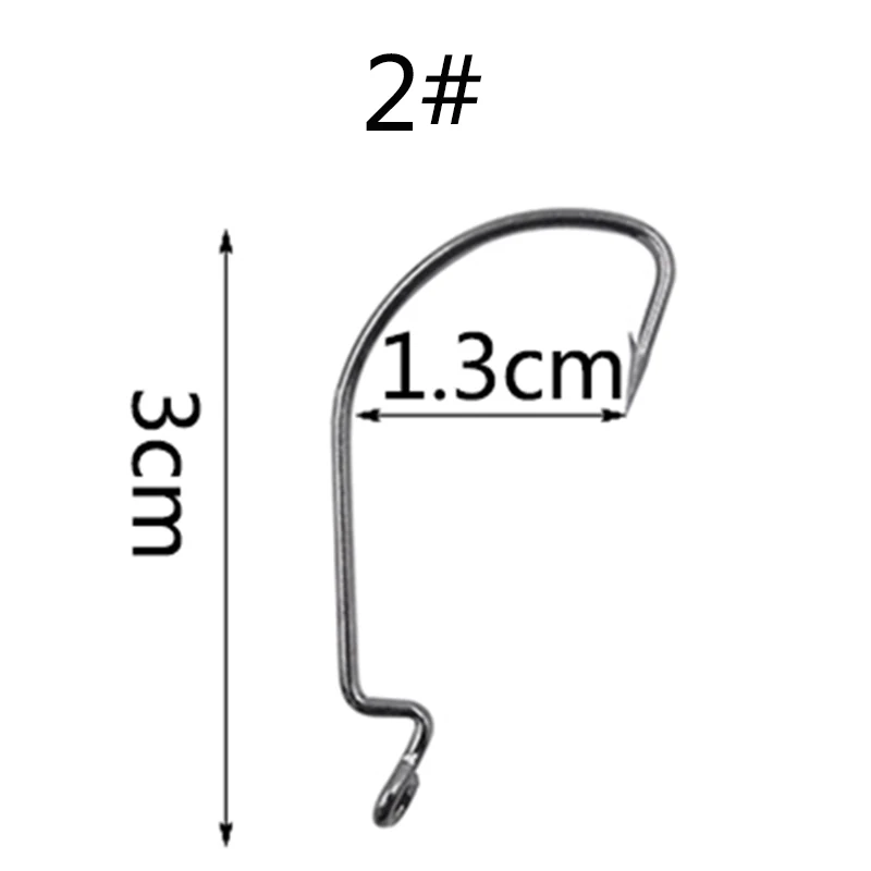 10 шт./лот, рыболовные мягкие крючки для Червяков, Высокоуглеродистая сталь, широкий супер замок, рыболовные крючки, приманка, мягкие крючки, 6#-4/0#, рыболовные снасти - Цвет: 2