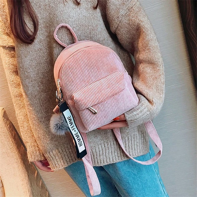 Cheap Miyahouse Women Mini Corduroy Backpack Teenagers Cute Backpack with Fuzzy Ball Children Small Shoulder Bags Female Travel Bags Cheap Miyahouse Women Mini Corduroy Backpack Teenagers Cute Backpack with Fuzzy Ball Children Small Shoulder Bags Female Travel Bags