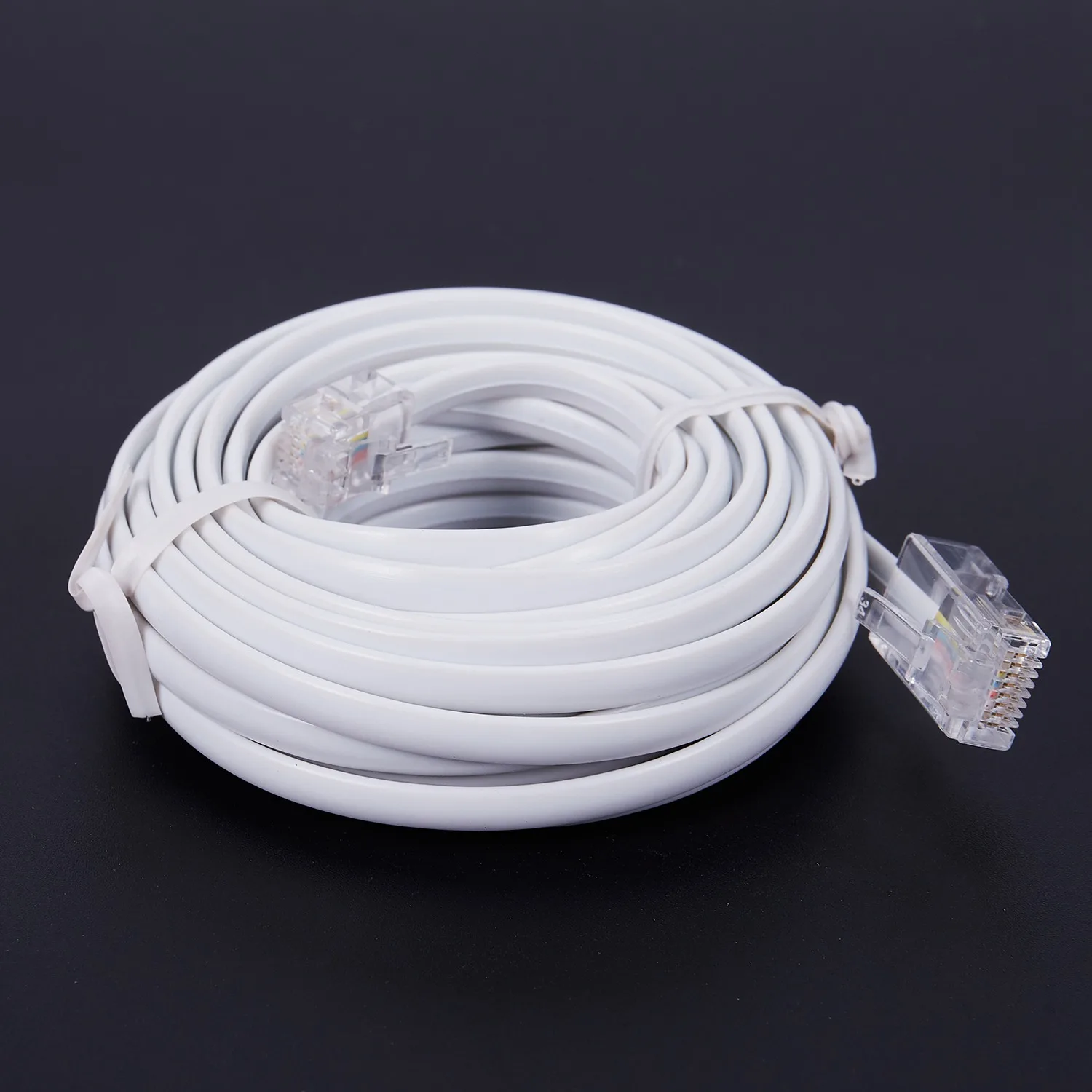 JFBL Горячая 6 M 20ft RJ11 6P4C RJ 45 8P4C Модульный сетевой телефонные кабели белый