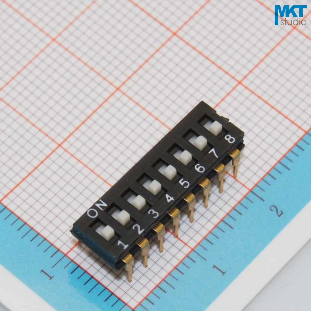 10 шт Образец черный сквозное отверстие 1/2/3/4/5/6/8/10P Позиции 2,54 мм Шаг с зеркальными стеклами DIP поворотный переключатель