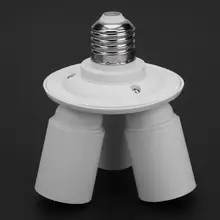 3 в 1 E27 60 Вт патрон для лампы, светильник, переходник, сплиттер, сдвиг 3E27, студия, пластик, 110 В-240 В