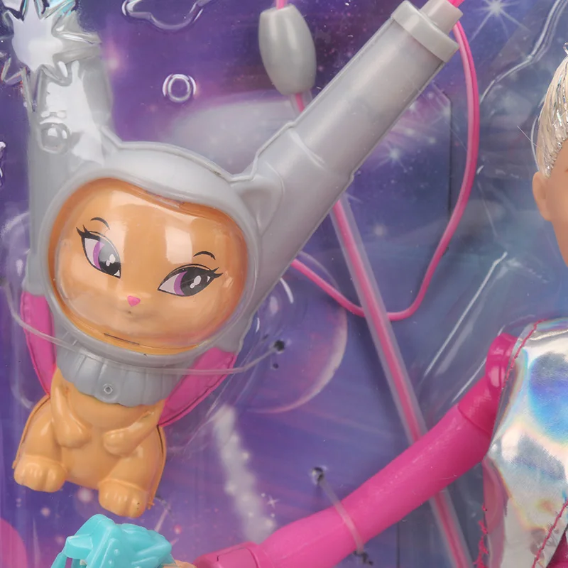 Original Barbie Toys DWD24 Barbie Doll Star Light Adventure Barbie Flying Pet Cat Set Action Figure Barbie Model Toys