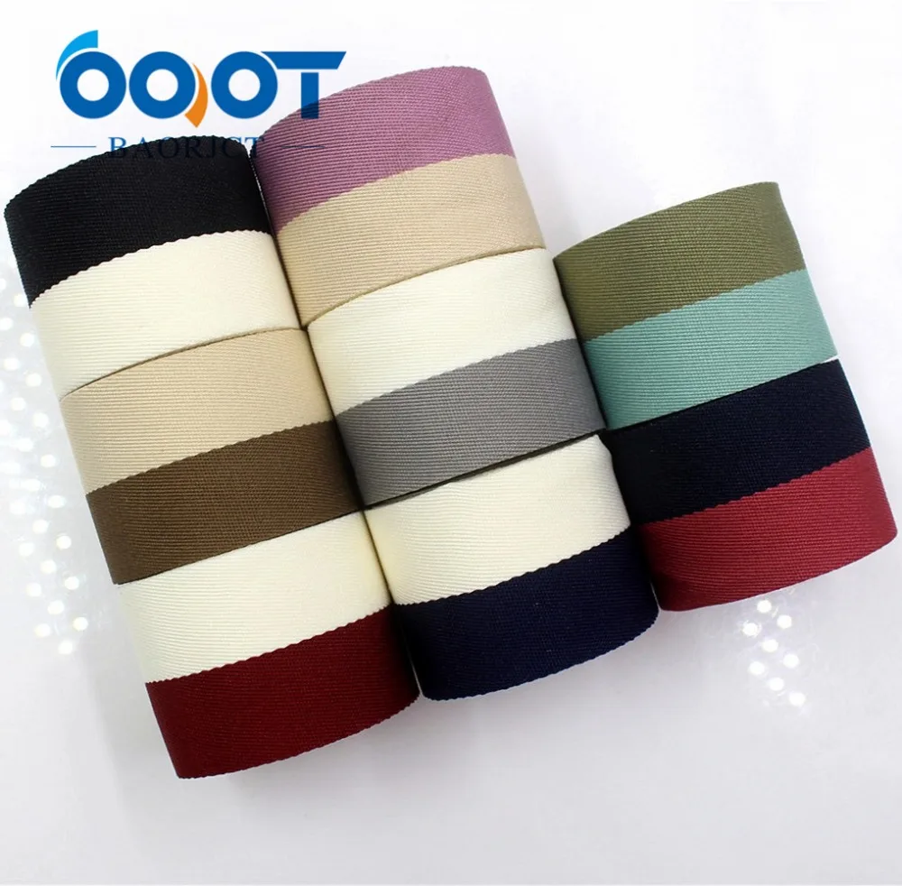 

OOOT BAORJCT I-181103-129,38mm 10yards Double-sided two-color striped ribbon DIY handmade bow headdress gift wrap materials