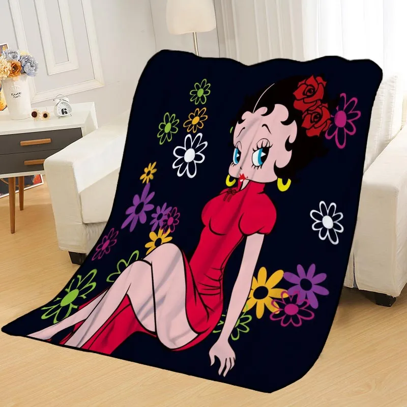 Новое поступление Betty Boop одеяло s печать мягкий сон одеяло на дом/диван/офис портативный дорожный Чехол одеяло - Цвет: Blanket 13