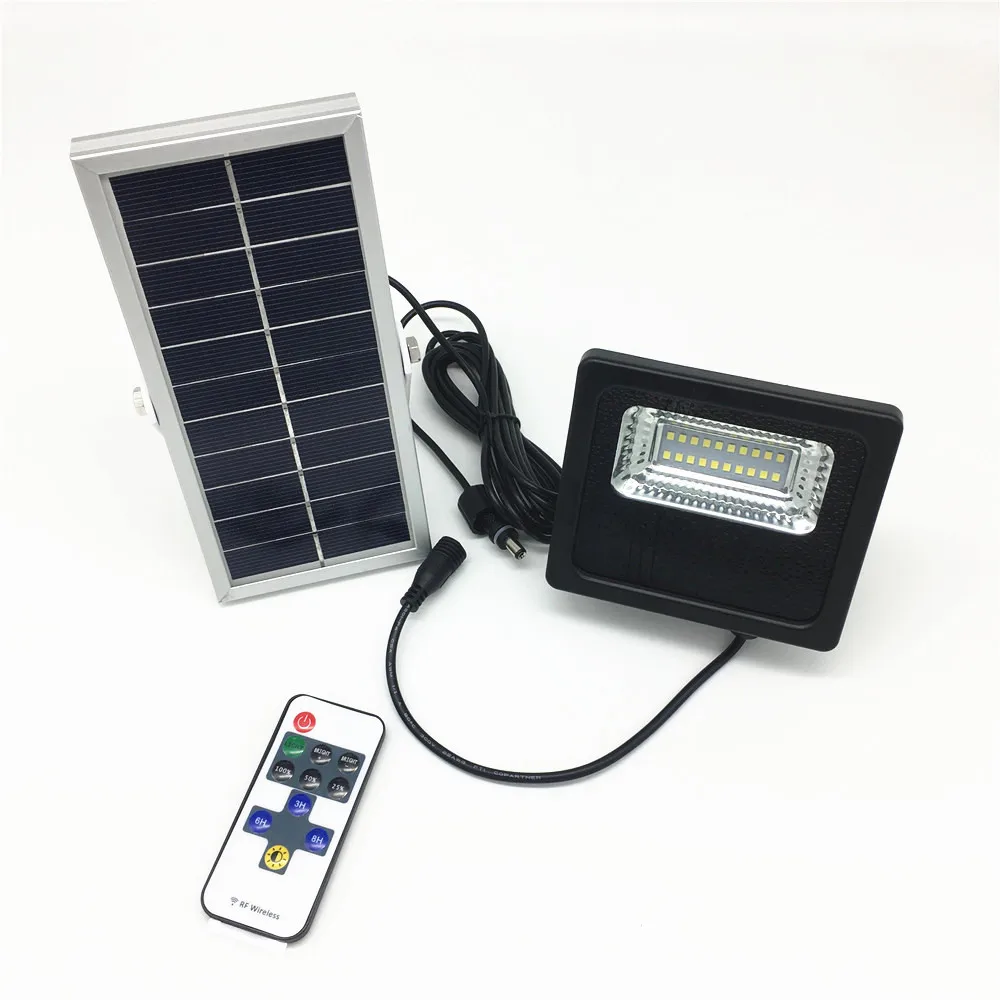 

LED Solar Lights, Remote Control Outdoor Security Flood Light, 350 Lumen, IP65 Waterproof Solar Spotlight for Front Door, Garden