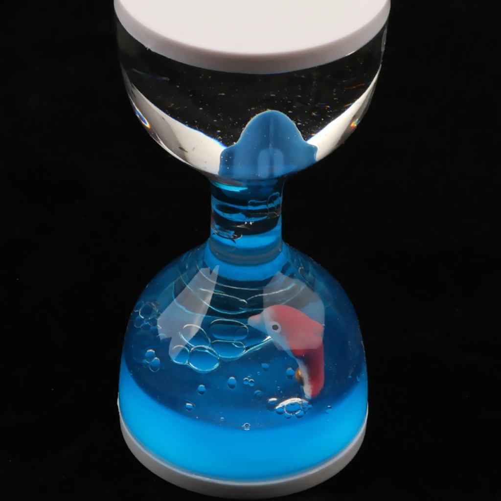 Дельфин Жидкость движения Bubbler таймеры, масло песочные часы сенсорные игрушки для отдыха визуальный пузырь для офиса и стола Декор рождественские подарки