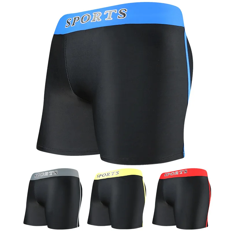 

Summer Swimming Short Trunks men Swimwear Vintage Polyester Wave Swimsuit beach surf suit quick-dry Swim train underwear