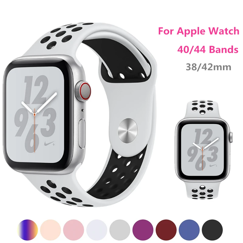 Sport band for Apple Watch Nike+ Series 4 Bracelet 40mm 44mm Wrist Strap Link belt for iwatch series 3/2/1 38mm 42mm watchband Sport band for Apple Watch Nike+ Series 4 Bracelet 40mm 44mm Wrist Strap Link belt for iwatch series 3/2/1 38mm 42mm watchband