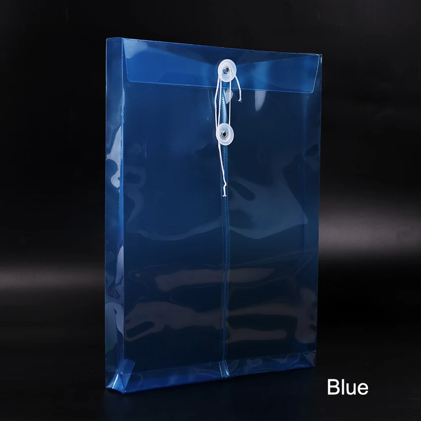 1 шт., стереоскопические А4 сумки для управления файлами, прозрачная пластиковая сумка для документов, папка для документов, канцелярские принадлежности, офисные школьные принадлежности - Цвет: Blue