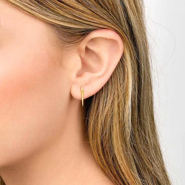 Hot New Fashion Jewelry Alloy Silver Plated Small Bar Stud Earrings Hot New Fashion Jewelry Alloy Silver Plated Small Bar Stud Earrings Best Gift For Women