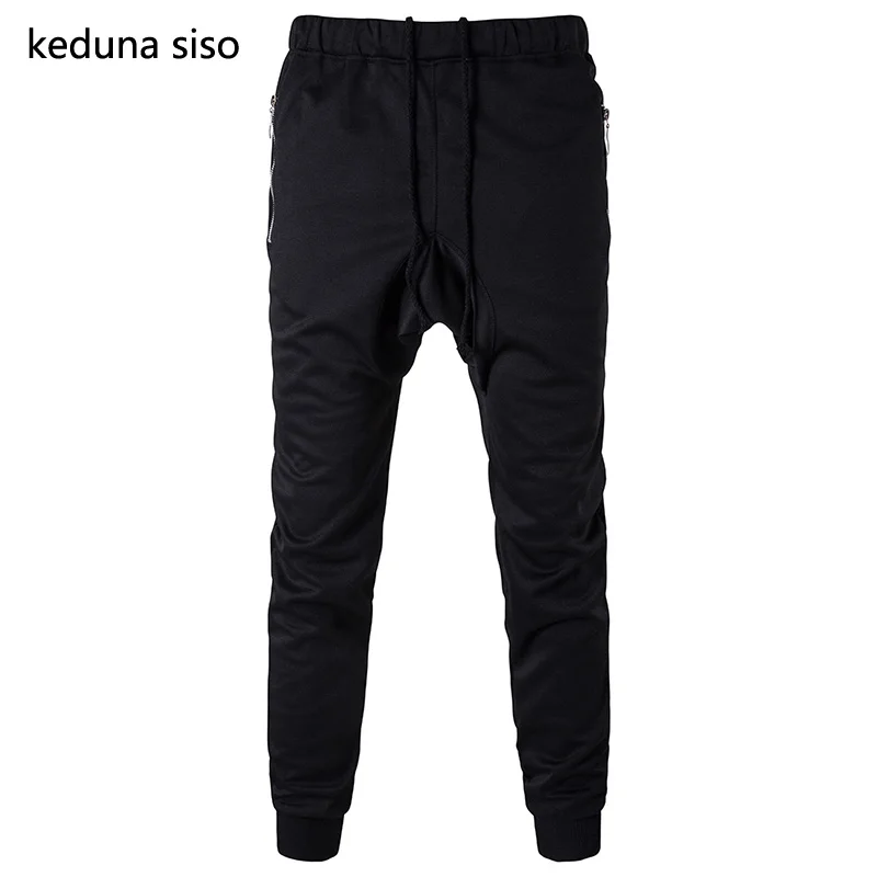 Black Mens Fitness Sweatpants Pant male Casual fashion Bodybuilding