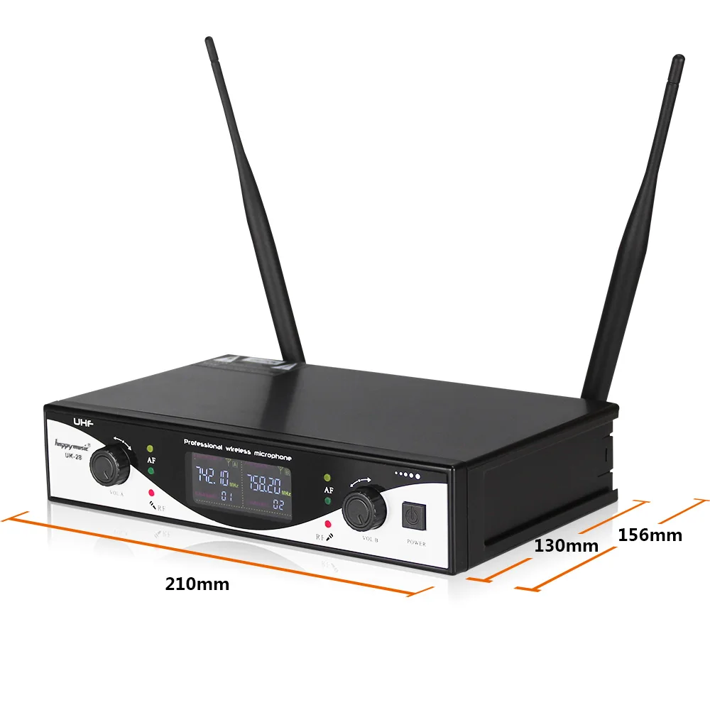 Hot Sale! UHF Wireless Microphone System Dynamic 2 Channel 2 Handheld Karaoke Cardioid Microphone Professional Hot Sale! UHF Wireless Microphone System Dynamic 2 Channel 2 Handheld Karaoke Cardioid Microphone Professional