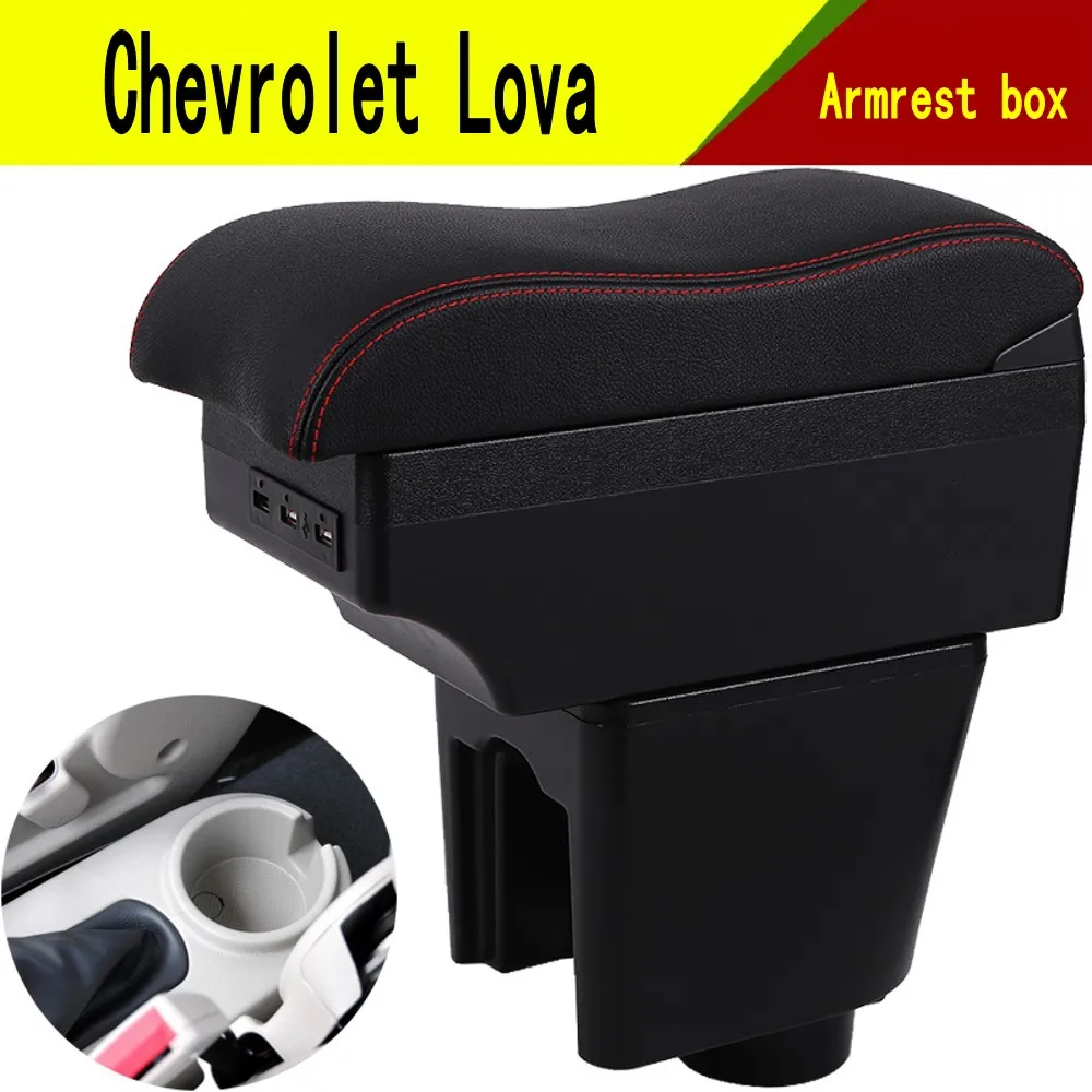  Para Chevrolet Aveo T200/T250 reposabrazos caja giratoria de cuero superior centro de la consola de