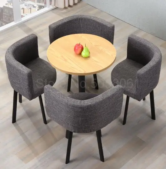 Простой стол для переговоров и стул, комбинированный стол для приемной, стол для отдыха и стул для магазина, журнальный столик и стул - Цвет: ml14