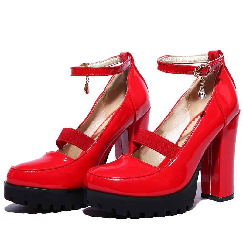 SARAIRIS/ элегантные женские туфли-лодочки наивысшего качества на платформе с круглым носком, туфли на высоком квадратном каблуке, женские вечерние туфли-лодочки, женская обувь