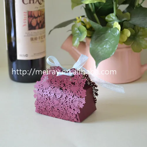 paper packaging for wedding event and party supply, laser cut candy box chocolate sweet personalized