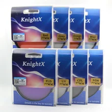 KnightX FLD UV CPL ND STAR d5300 600d d3200 d5100 d3300 filtro alpha 49 52 55 58 62 67 72 77 фильтр объектива для sony Canon Nikon