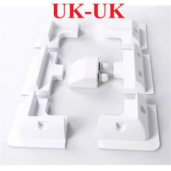 

UK Stock 1 set Lot ABS Solar Panel Mounting Bracket Kit White color Cable Entry Gand Ideal 7pcs one set for Caravan Motorhome RV