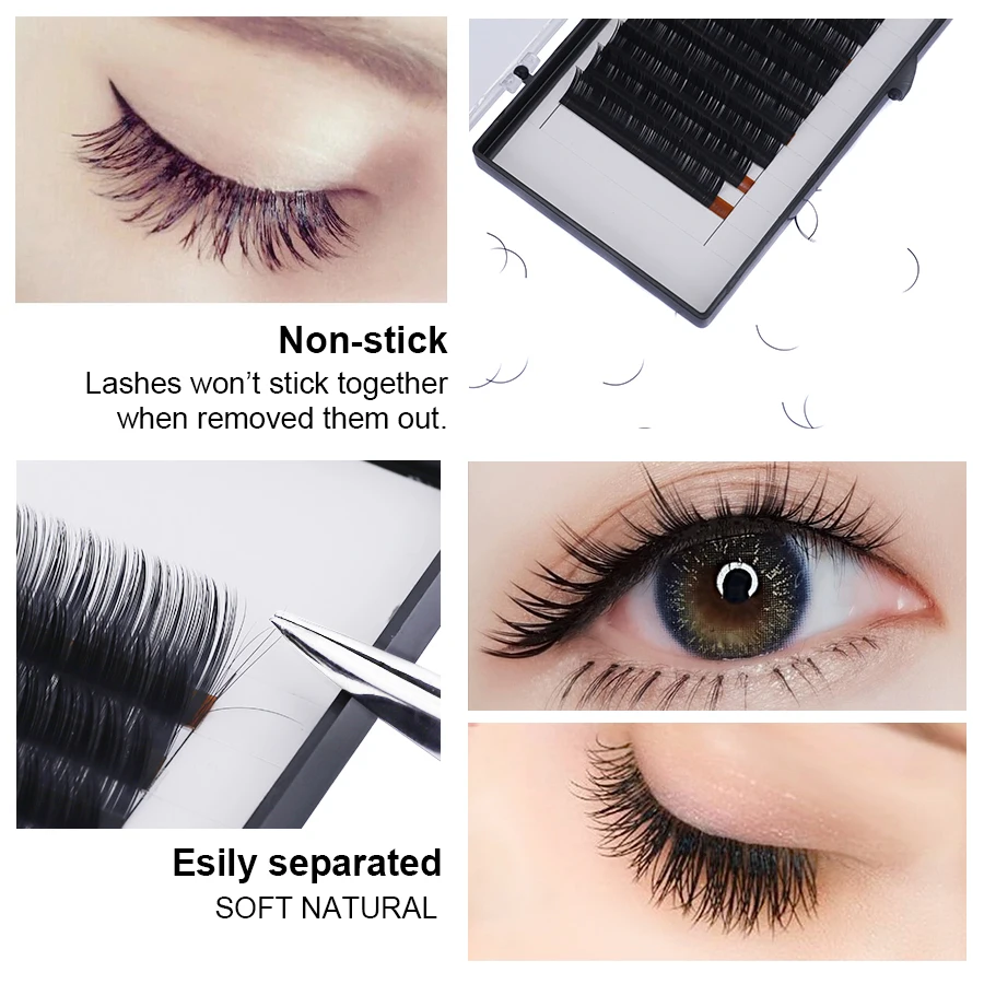 Накладные ресницы Eyewin 7 14 мм C/D Curl искусственное индивидуальное наращивание
