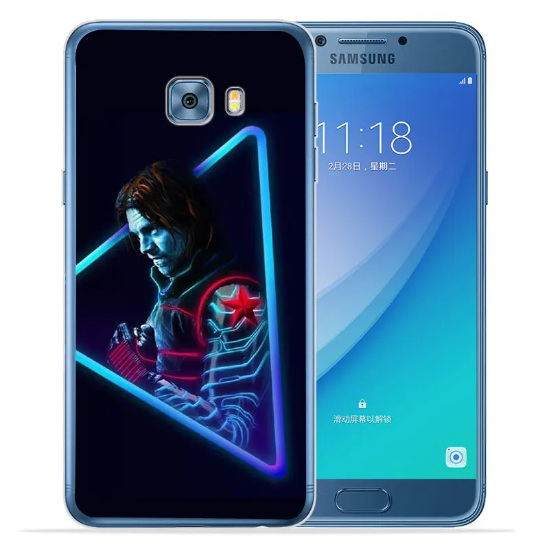 Роскошные Marvel для samsung Galaxy A9 A8 A7 A6 A5 A3 чехол силиконовый чехол, корпус Etui Железный человек Тор hero ракета - Цвет: 1050