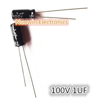 

50pcs 1UF 100V 5*11mm Electrolytic Capacitor 100V 1UF Aluminum Electrolytic Capacitor 5X11mm