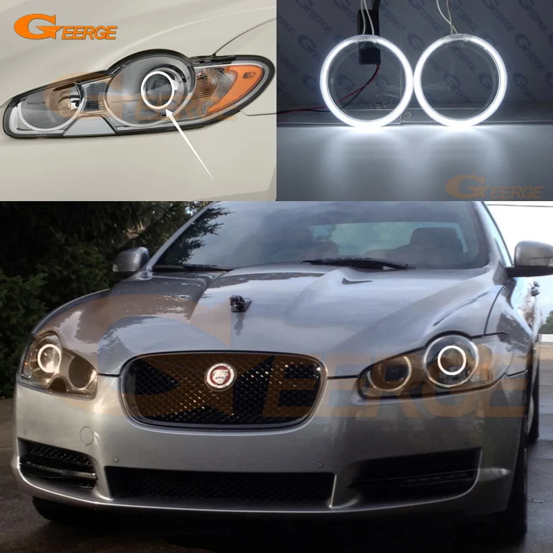 For JAGUAR XF 2009 2010 2011 XENON HEADLIGHT Excellent CCFL Angel Eyes Ultra bright illumination CCFL Angel Eyes kit Halo Ring for mazda 3 mazda3 bl sp25 mps 2009 2010 2011 2012 2013 excellent ultra bright illumination ccfl angel eyes kit