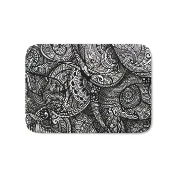 

Little Patterns Bath Mat 17" x 24" Rugs Flannel Door Mats Waterproof Kitchen Bedroom Carpet