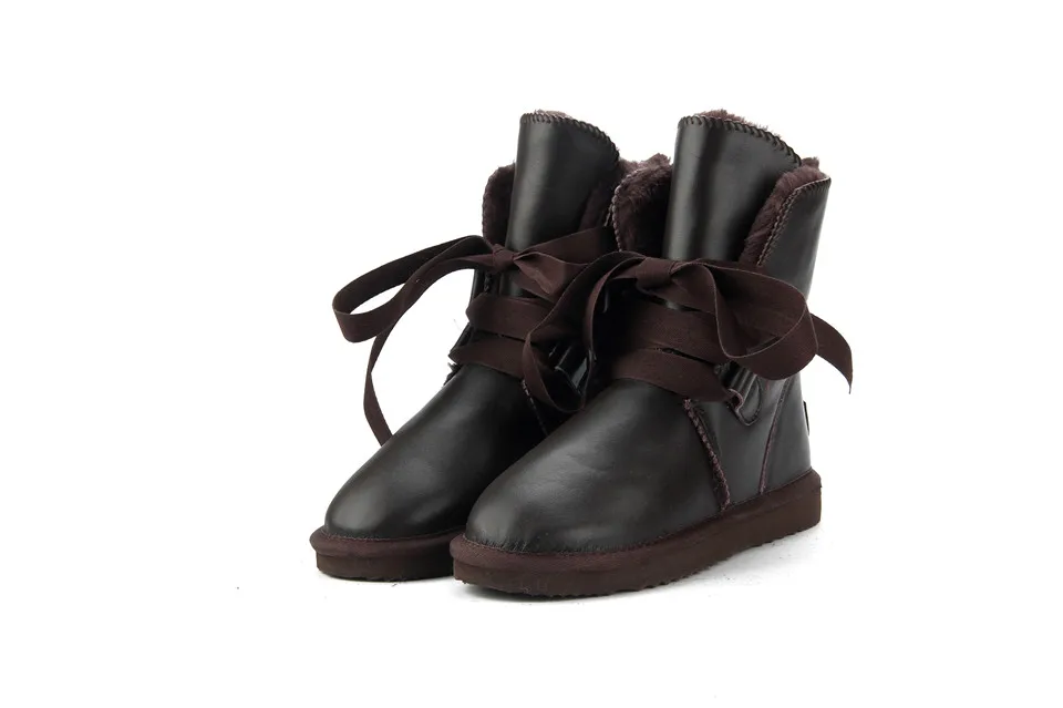 JXANG/австралийские женские зимние ботинки высокого качества водонепроницаемые ботинки из натуральной кожи зимние ботинки на меху теплые толстые женские ботинки