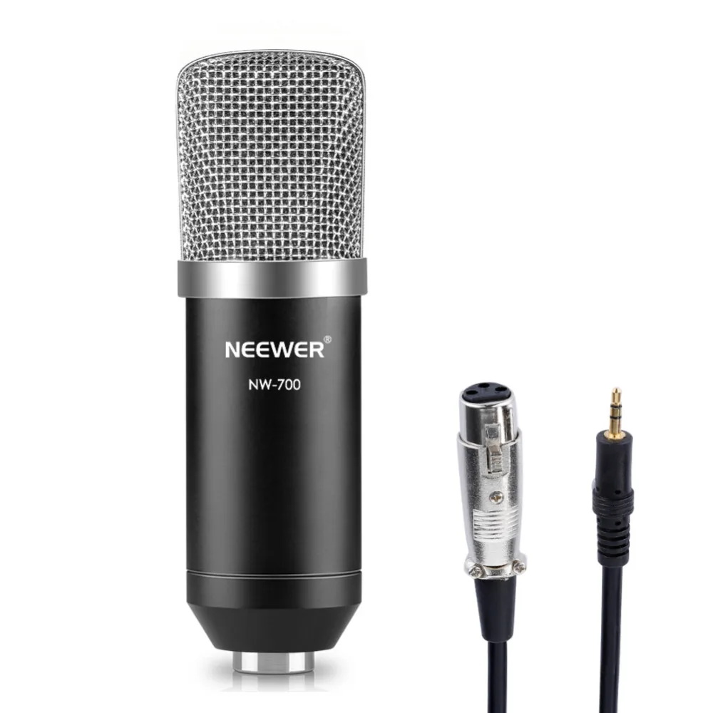 Цена Neewer NW 700 Professional Studio вещания и Запись конденсаторный микрофон комплект аудио кабель конденсаторный микрофон