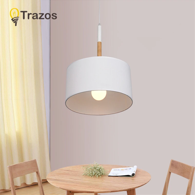 

TRAZOS Nordic Dining Light abajur luminaire Hanging Lamp With Triple Lampshades Indoor Lighting Fixture For Kitchen Living Room