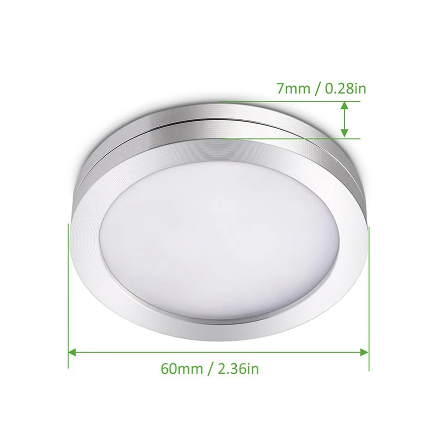 Диммируемый 2,5 Вт DC12V светодиодный светильник под шкаф алюминиевый светодиодный дисплей чехол светильник s для кухонной столешницы шкаф шайба светильник s