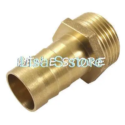 

25.7mm Thread 18.7mm Air Hose Barb Fitting Straight Brass Coupling Adapter