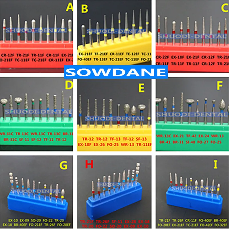 4 коробки/6 коробок зубные высокая скорость Бур алмазная полировка зуб подготовка Бур зубной инструмент зубы Фарфоровая керамика композитные
