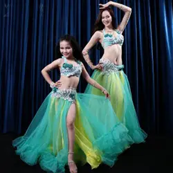 Новый Дизайн Цветы костюмы для восточных танцев для детей/Для женщин пикантные сценическое шоу одежда костюмы 3 mix-Цвета бесплатная