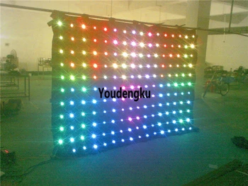 

best quality and low price led skylighting video curtain for wedding backdrops P9 2x4m fireproof led video curtains