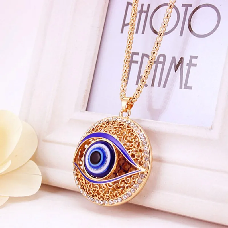 

2016 New Fashion Pendants Necklaces Hollow Out Eyes Necklace Long Wholesale For Women Girlfriend Gifts