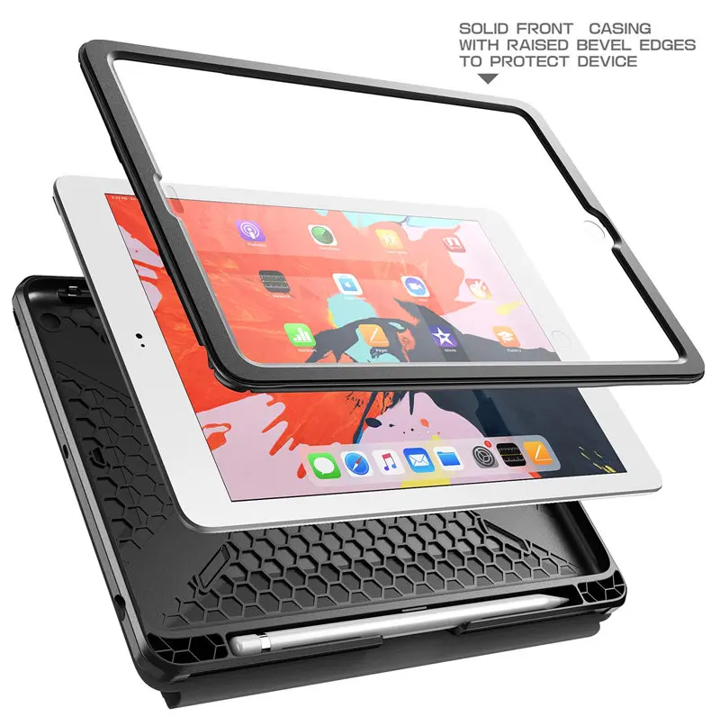 Совместимость с топ с рисунком «Яблоко» для iPad 9,7 чехол (2018/2017) Slim Trifold Фолио крышка с Авто Режим сна/Пробуждение, встроенный Экран протектор