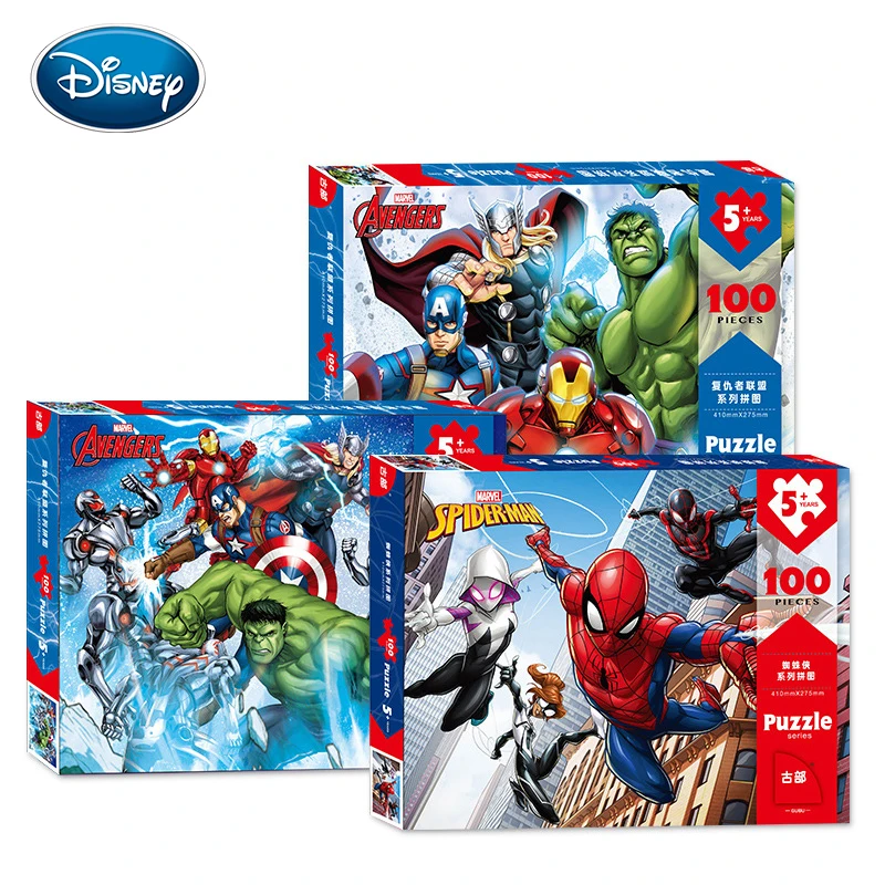 Дисней железный ящик головоломка деревянные игрушки Раннее Обучение 60 шт. Микки