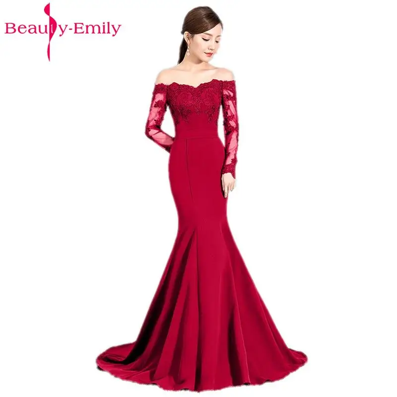 Женское длинное платье с юбкой годе Beauty Emily кружевное для свадебной вечеринки