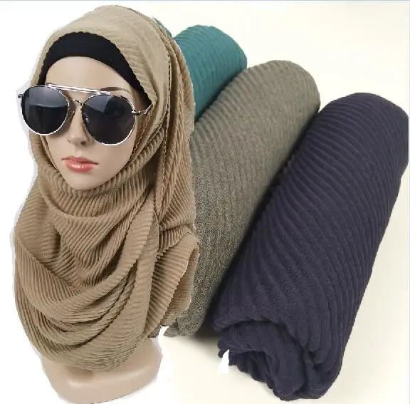 C3 20pcs High quality crinkle viscose scarf hijab shawl women wrap headband 180*80cm can choose colors