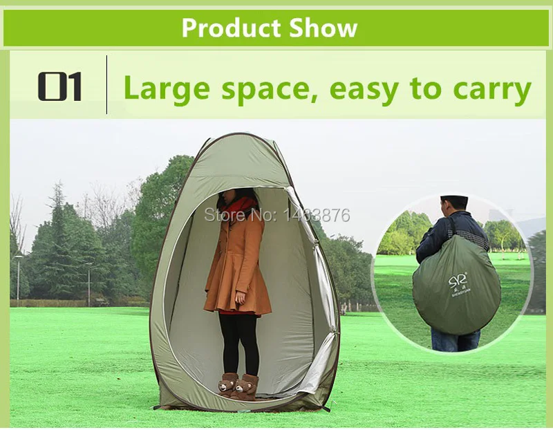 Портативный водонепроницаемый большой наружный для ванной изменение одежды Палатка душ Рыбалка мобильные палатки для оборудования туалета зеленый цвет легкий