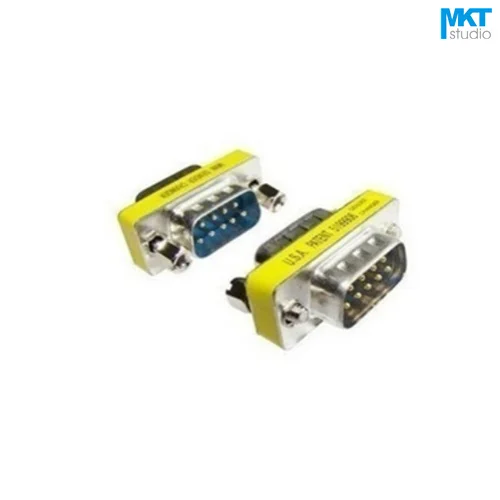 

100Pcs 9 Pins D-Sub DB9 RS232 VGA Male to Male Connector Adapter Extender Plug